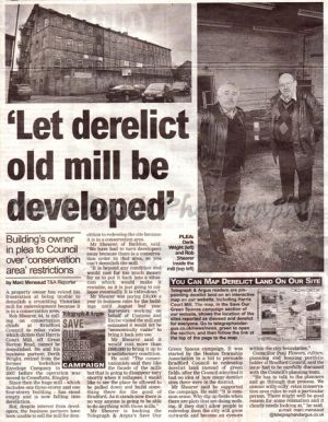 harris court mill feb 22 2011 telegraph argus.jpg